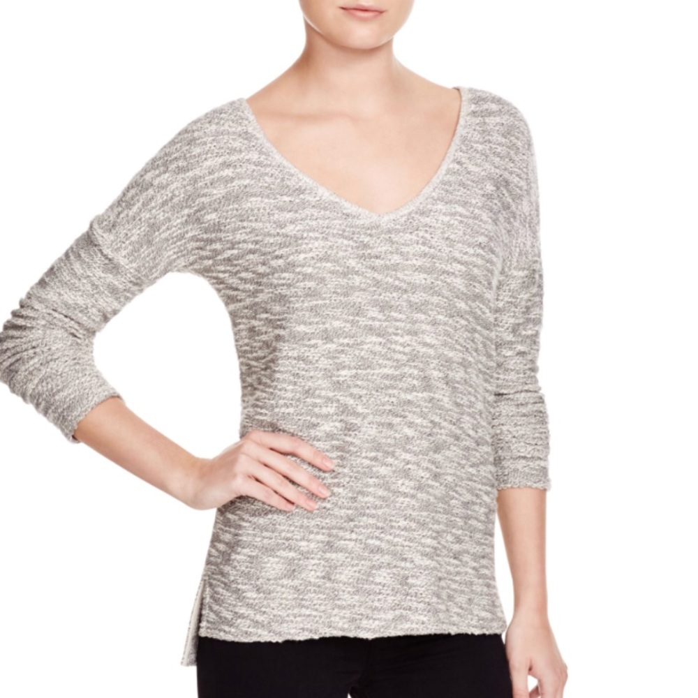PAIGE | ‘Martine’ Slub V-Neck cotton sweater